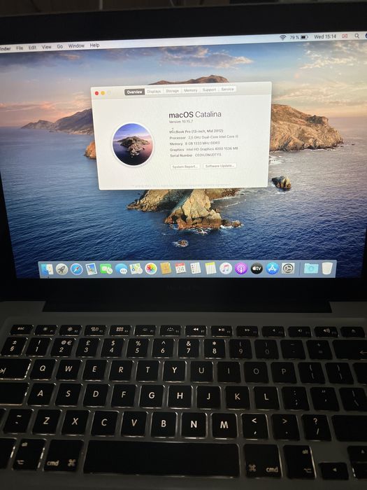 Macbook Pro 2012 I5 8gb ram 512gb hdd