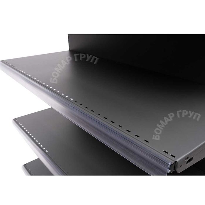 ПРОМО! Крайстенен стелаж за магазин бял или тъмно сив мат!