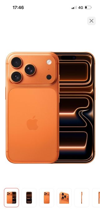 Смартфон Apple iPhone 17 Pro 1024Gb Dual eSim оранжевый