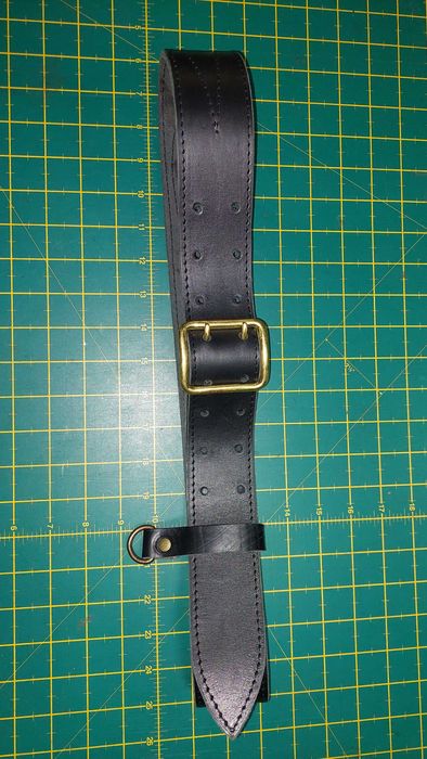 офицерский кожаный черный ремень