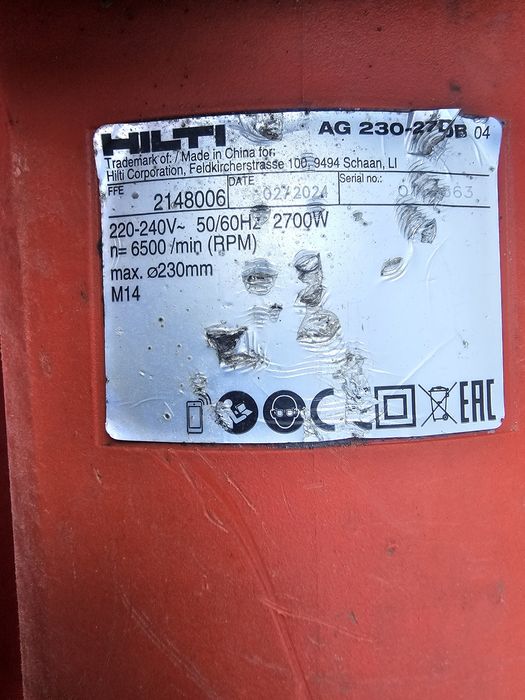 Flex Hilti 2024 AG230-27DB
