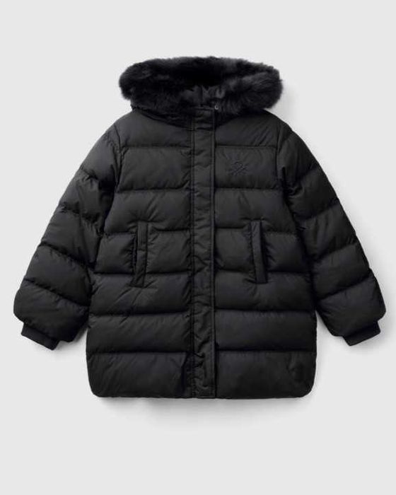 Benetton - Пухено яке, яке, анцуг, р. 164