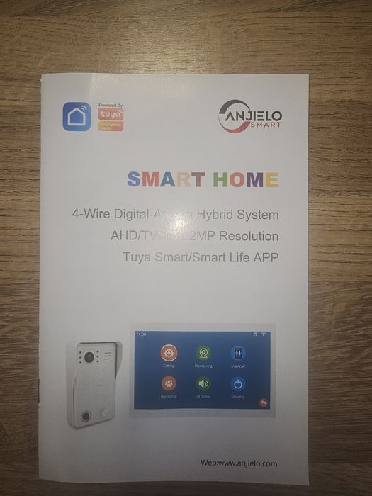Videointerfon  wifi smart Tuya cu 2 monitoare  de 10 inch
