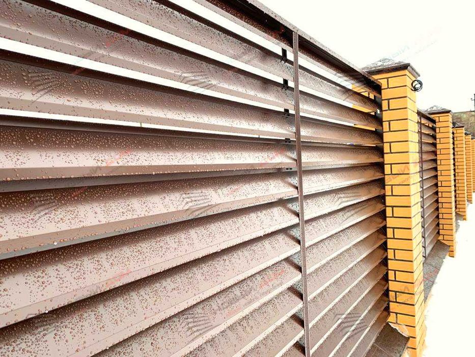 Забор жалюзи из металла