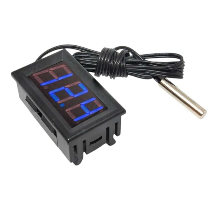 Termometru Digital LED cu Sonda, -50°C +110°C, 5-12V, Rosu / Verde / Albastru
