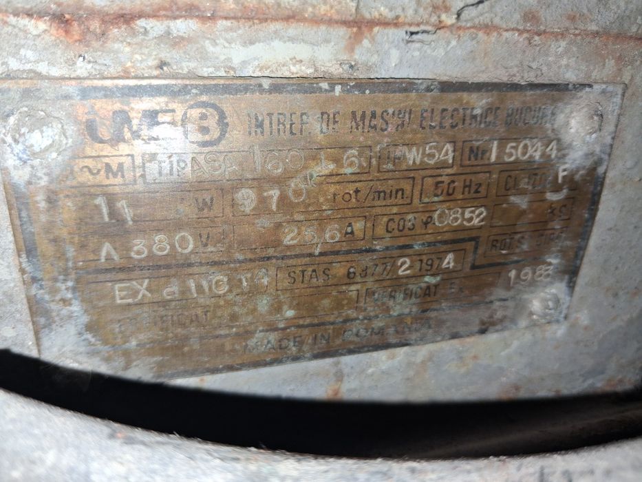 Motor electric , trifazic , 1000rotatii, 11kw