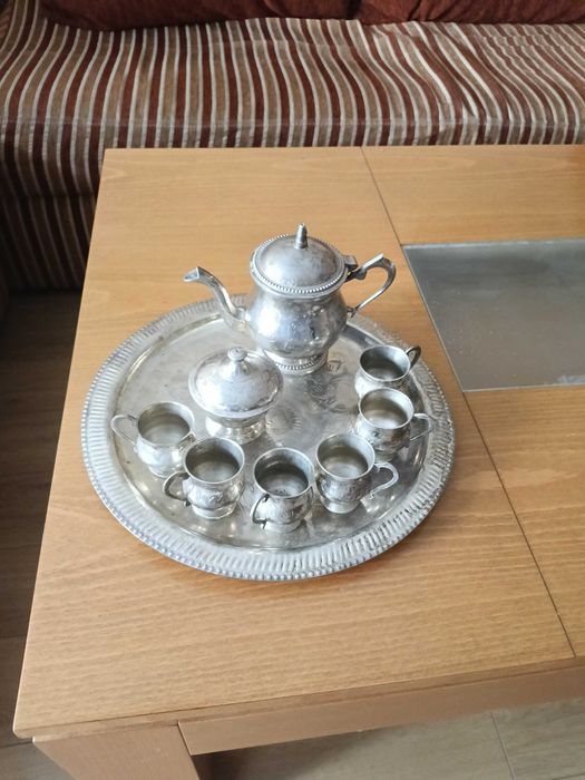 Ретро сервиз за кафе посребрен