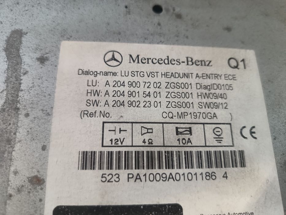 Radio CD Mercedes-Benz C-Class W204