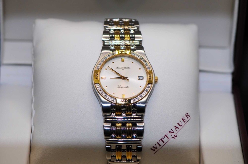 Швейцарски дамски часовник с диаманти - Wittnauer Laureate