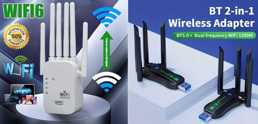 2026 мощни WiFi & Bluetooth USB адаптери, 2-in-1, 4.2+Dual-Band 1800Mbps