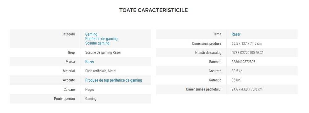 Scaun de gaming - Razer Iskur