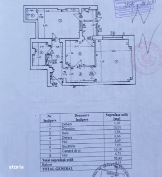Apartament, 2 camere decomandat, 56,77 mp, zona ultracentrala