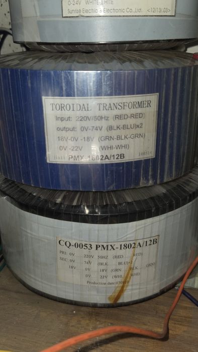 Трансформаторы тороидальные вход 220v 50hz