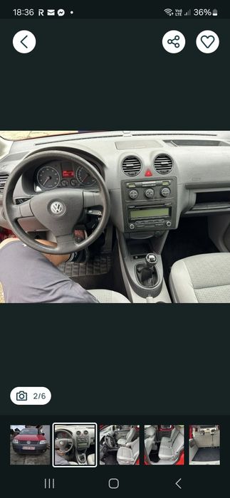 Vw caddy  1,4 benzina  din 2009