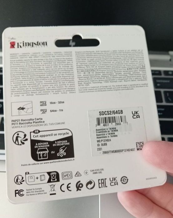 Card microsd micro sd sandisk kingston kingmax 4gb 16 64 32 san 16gb