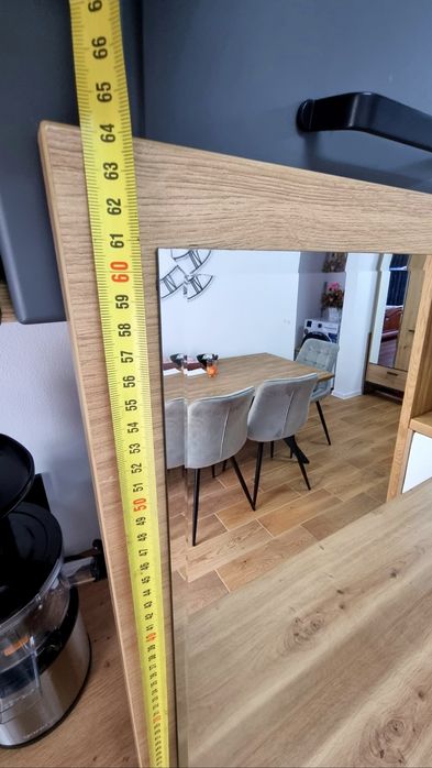 Oglindă Interior 99cm x 64cm pe Suport PAL-Stejar