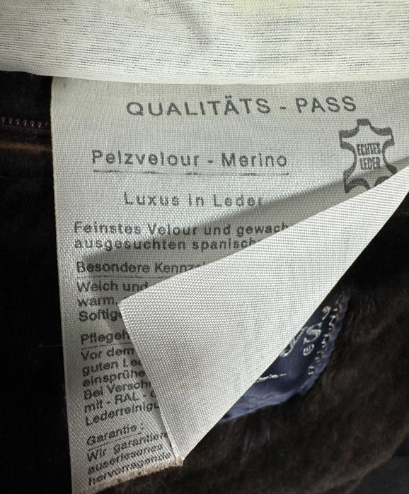 Palton Burberrys maro scurt shearling jachetă din piele groasă de iarnă cojoc de blana (Bust 62cm)