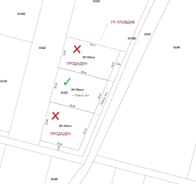 Продава се Парцел в с. Марково, Област Пловдив - 561 кв.м за 113 €/кв.м - Снимка #1