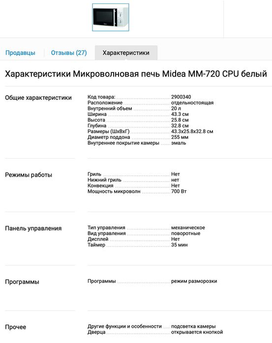 микроволновые печи микроволновки