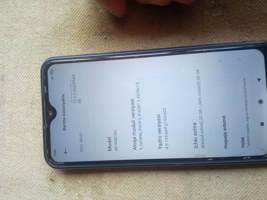 Redmi 8a 2/32 gb narxi 650 000 ming kelishiladi