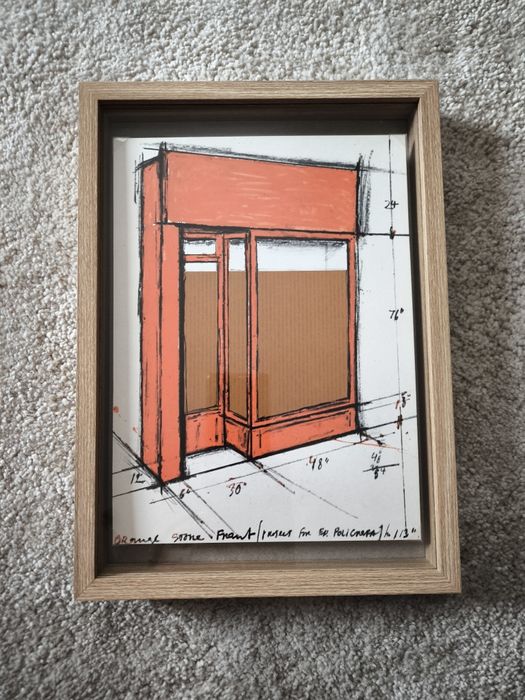 Orange store front-литография с колаж Christo-Христо Явашев