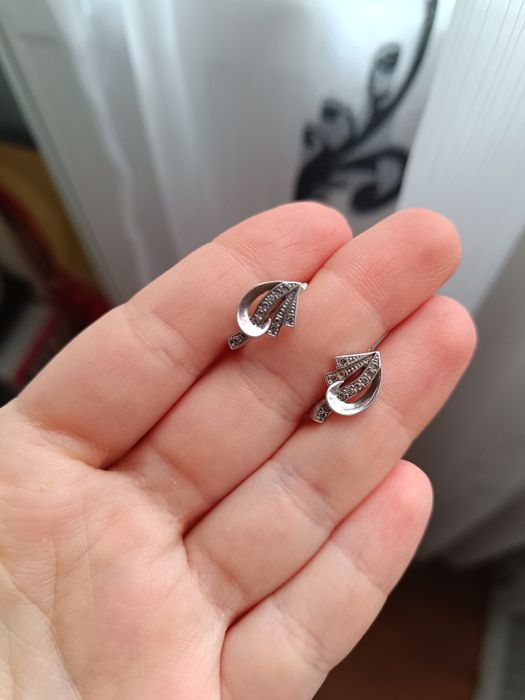 Cercei din argint cu pietre zirconiu