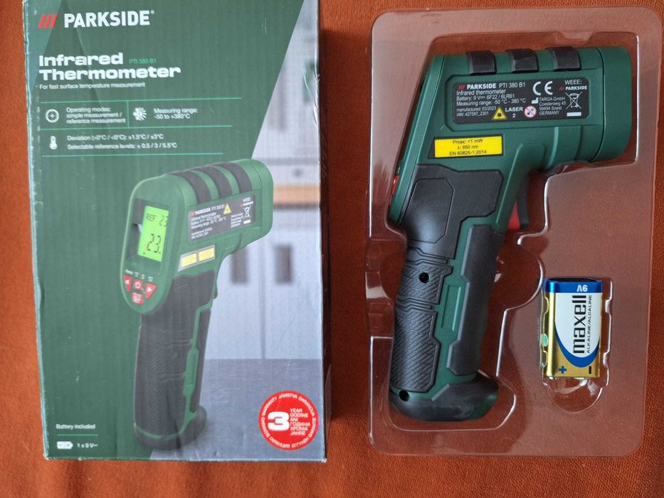 Termometru digital cu laser  si infraroșu model PTI 380 B1 Parkside