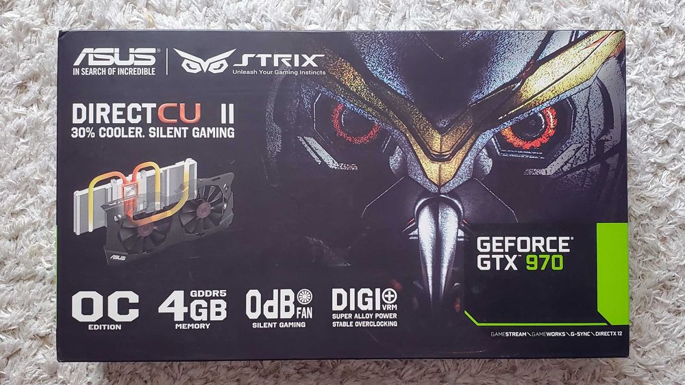Placa video Asus Strix Nvidia GTX 970 DirectCU II OC Edition.