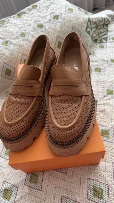 Лоферы коричневые Турция