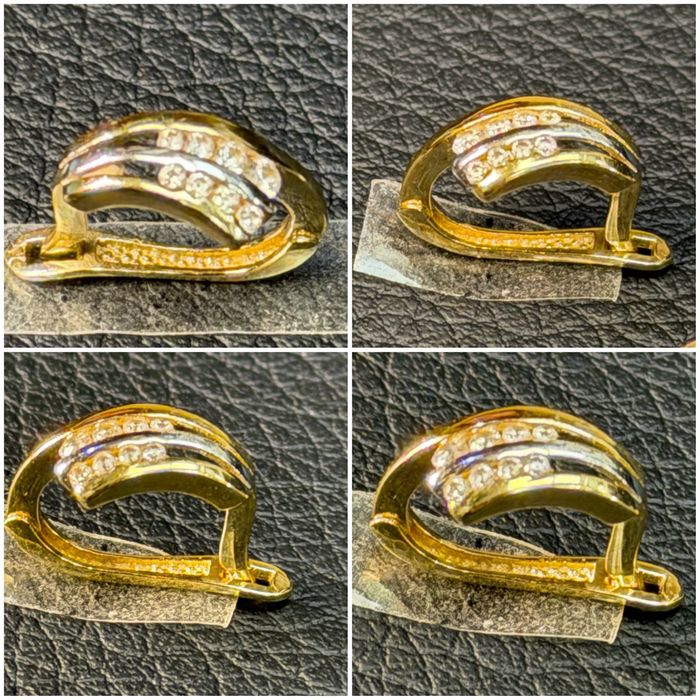 Чисто нови  Златен пръстен обеци 14 карата 585 gold prasten obeci zlato zlaten