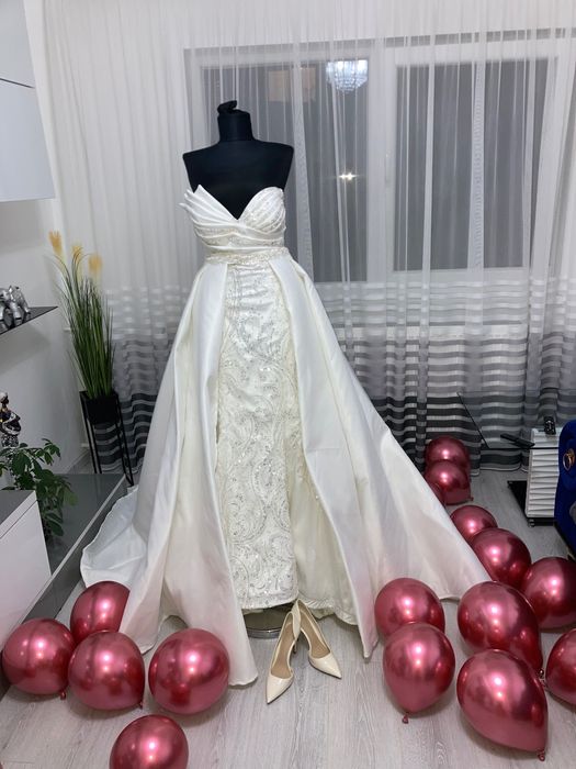 Rochie mireasa, croi de sirena, model superb +voal! Super preț‼️‼️‼️
