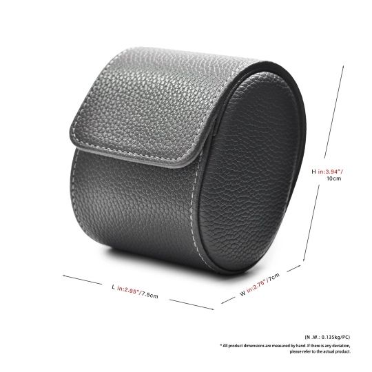 Oirlv – Etui de lux pentru ceas, piele ecologică, gri