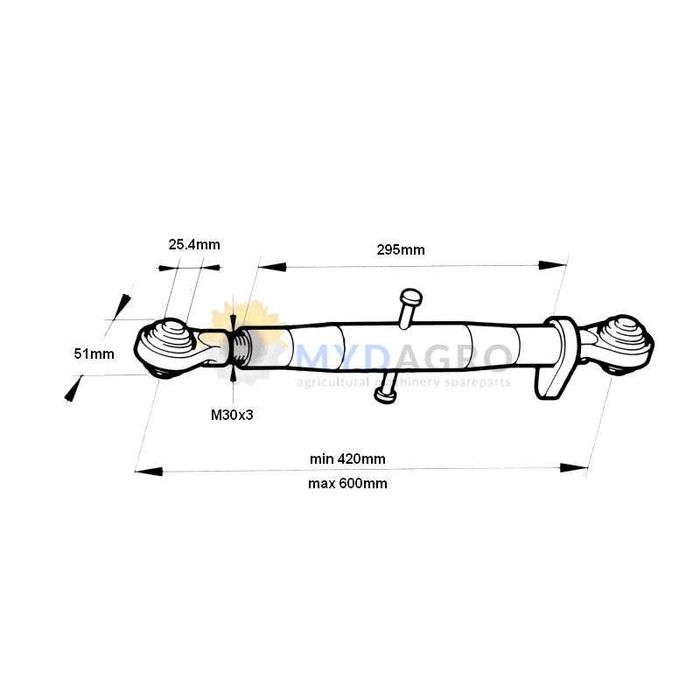 Tirant central pentru toate modele de tractoare