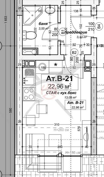 Продава се Едностаен апартамент в София, Дружба 1 - 33 кв.м за 2040 €/кв.м - Снимка #3