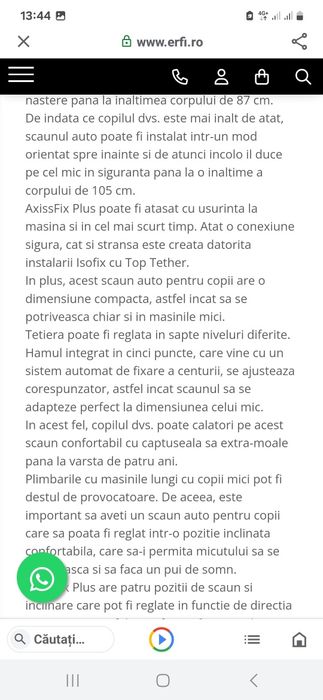 Scaun auto Maxi cosi axiss fix