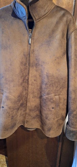 Мъжки кожух естествен велур с топъл хастар ново отговаря на 4ХL