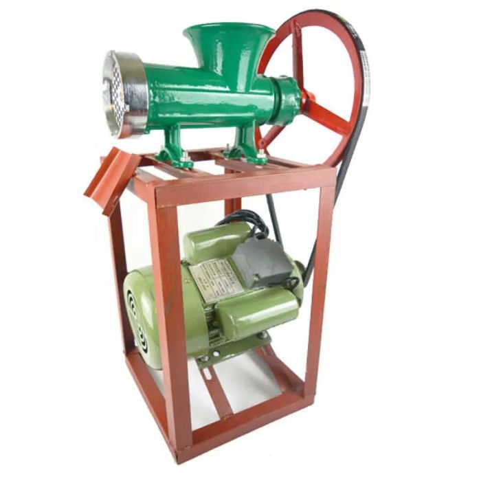 Чугунена Румънска Месомелачка №32 + Електромотор и Стойка