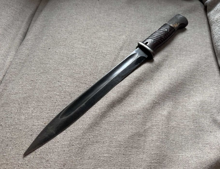 Baionetă Germană Kar98k S84/98 III WW2 Originală cu Teacă Solingen