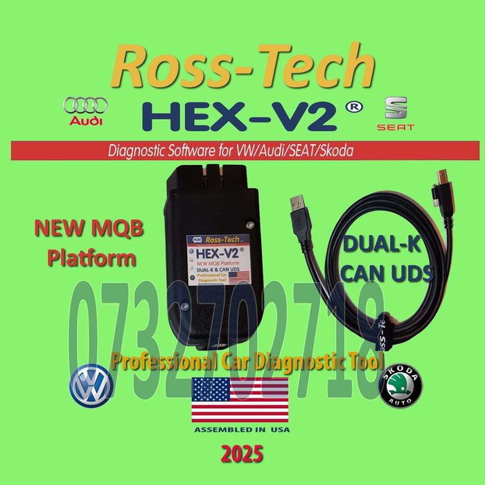 VCDS HEX-CAN V2 MQB HW1:1 SOFT original Arm STM32429 Premium 2025
