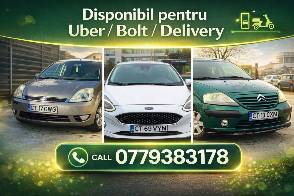 Inchirieri auto pentru delivery/ Bolt / Uber / scoputi personale