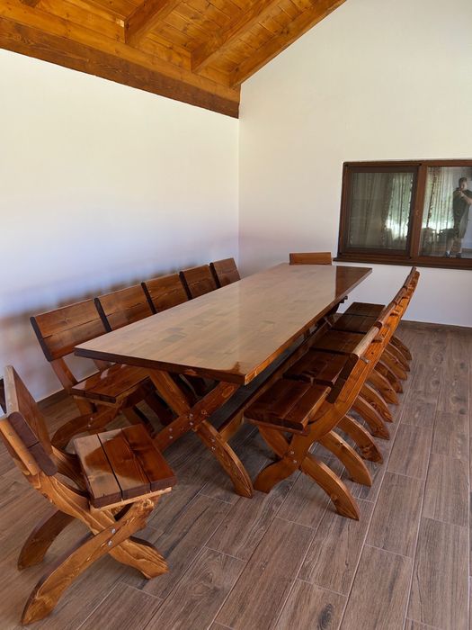 Masa si scaune interior foisor, terasa, filigorie