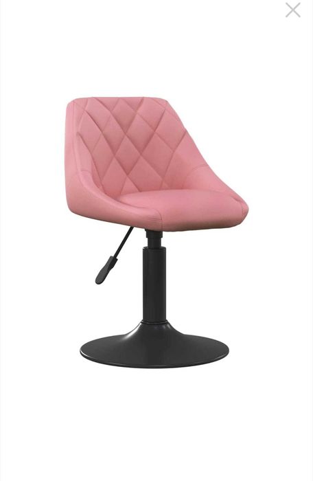 Елегантен бар стол от розово кадифе