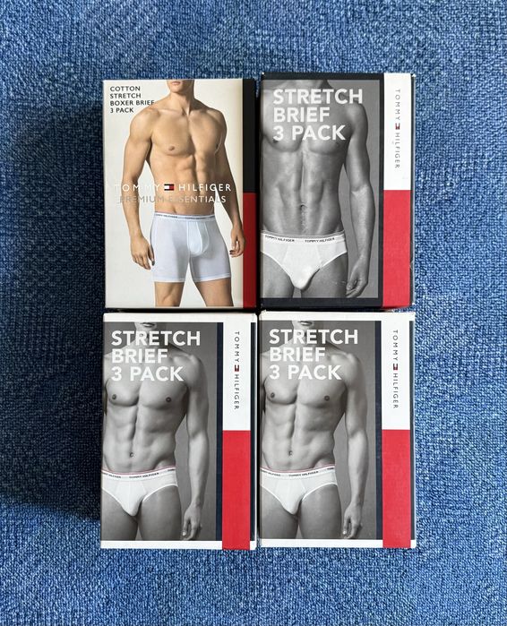 Tommy Hilfiger Underwear лот от 4 опаковки по 3бр ОРИГИНАЛНО мъжко бельо - S