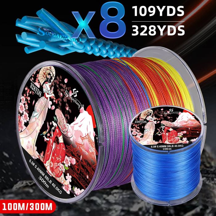 8 нишки / плетено влакно / 0.16 мм / спининг / риболов / влакно
