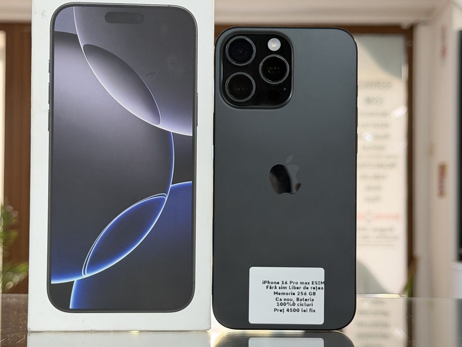 iPhone 16 Pro max Pret 4500 lei