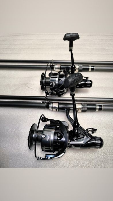 SET 2 Lansete EASTSHARK 3 SEGMENTE 3.90M 3.75LBS + 2 Mulinete 60 FR