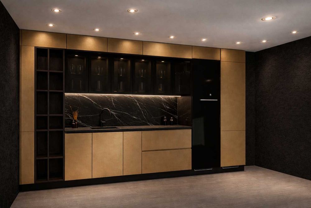 Кухня проект + MDF материали+немски обков Hettich