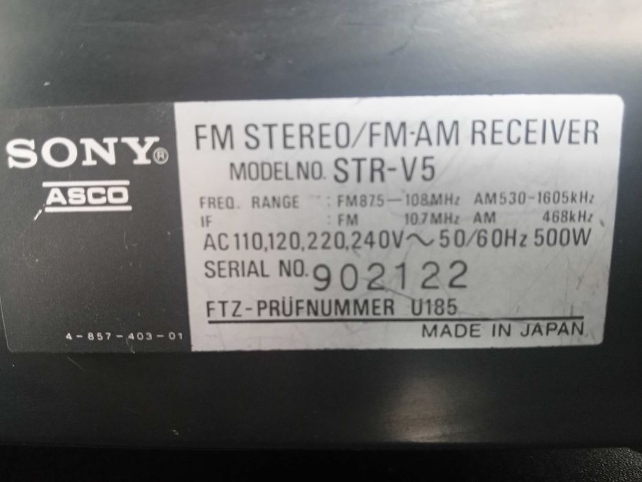 Продавам SONY STR V5