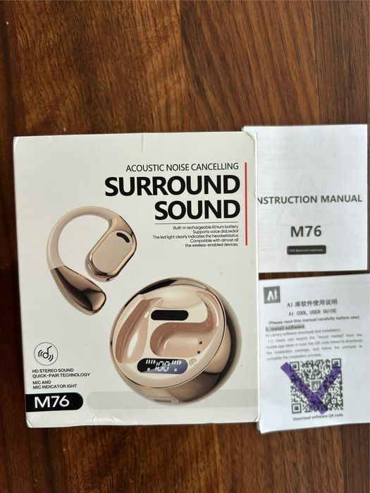 продавам безжични слушалки Surround sound m76