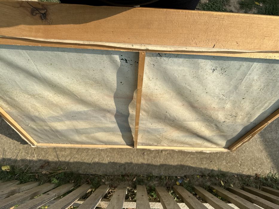 Tablou pictat pe pânză, peisaj, semnat Sincu P. – 120×85 cm